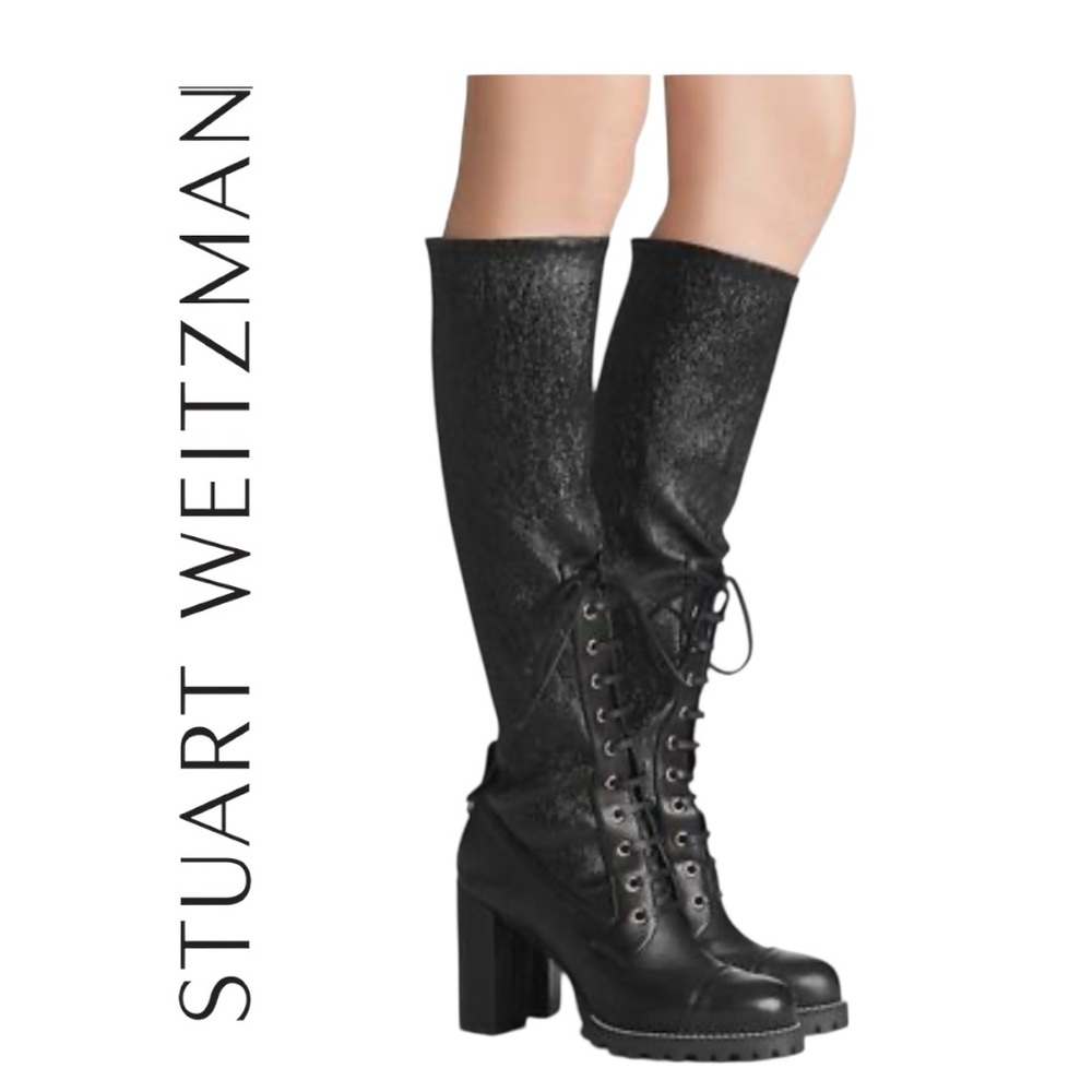 Stuart Weitzman Pippa Black Knee-High Boots